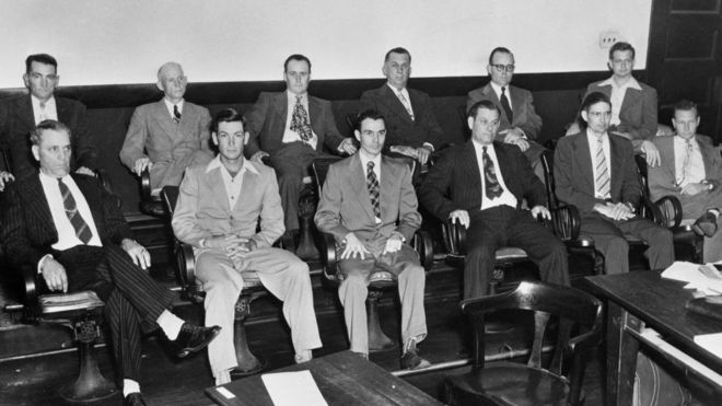 Присяжные на повторное рассмотрение дела Уолтера Ирвина в 1952 году