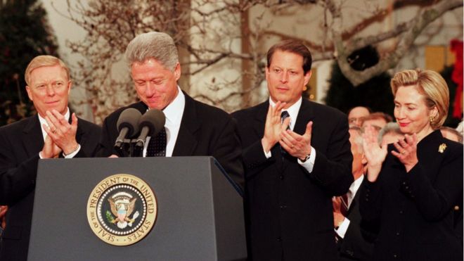 Билл Клинтон в 1998 году