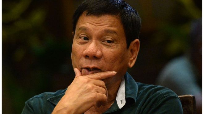 Philippines president Rodrigo Duterte