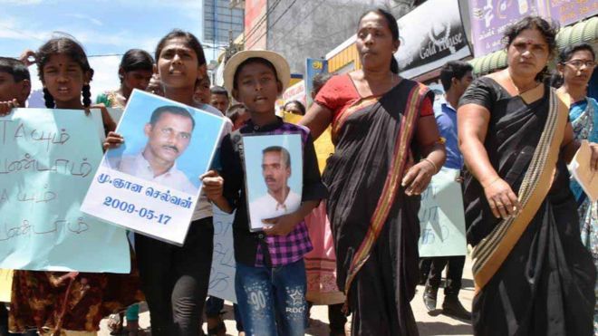 இலங்கையில் காணாமல் ஆக்கப்பட்டோர் தினத்தில் நீதி கேட்டு பேராட்டம்