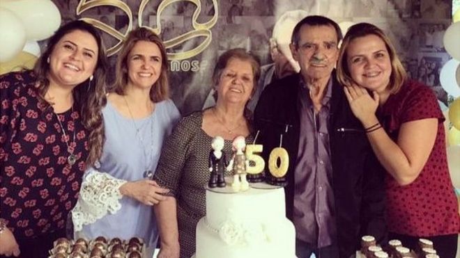 The three Castilho sister with their parents, Irene and Norberto