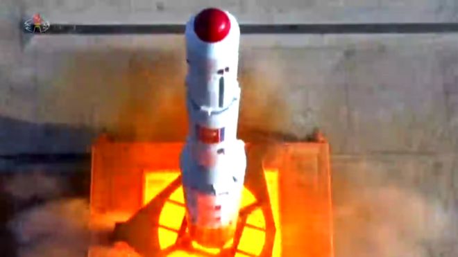 Запуск ракеты Kwangmyongsong-4 в Северной Корее