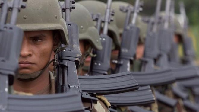 Soldados del Ejército colombiano