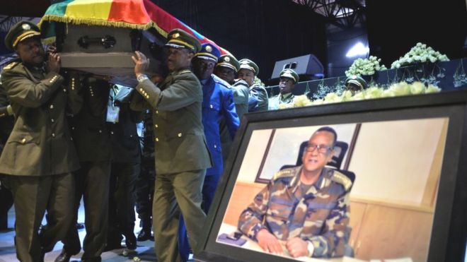 Gen Seare Mekonnen's funeral in June 2019