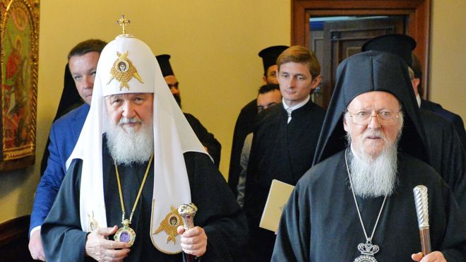 патриарх Кирилл и патриарх Варфоломей