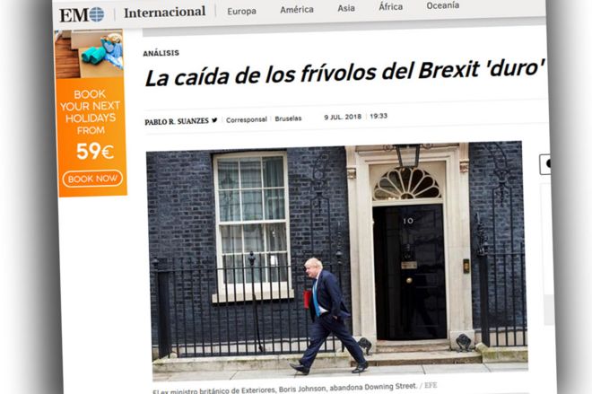 Скриншот испанского сайта El Mundo