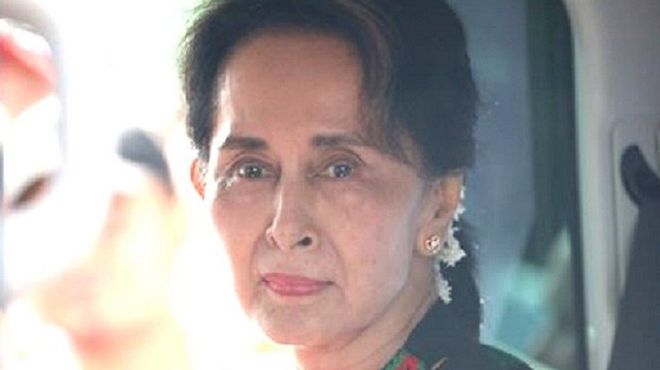 Bà Aung San Suu Kyi tại Yangon, Myanmar tháng 7/2019