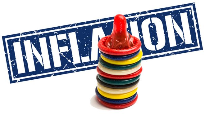 Inflación con condones adelante