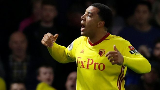 Troy Deeney of Watford celebrates