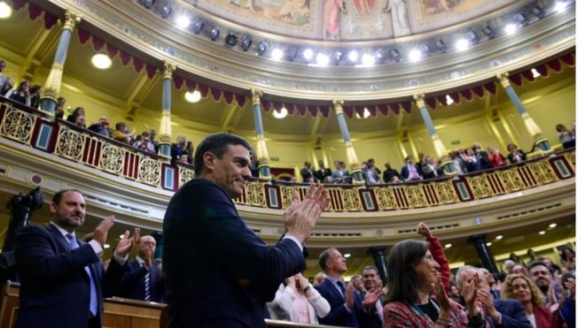 Pedro Sánchez, en el Congreso.