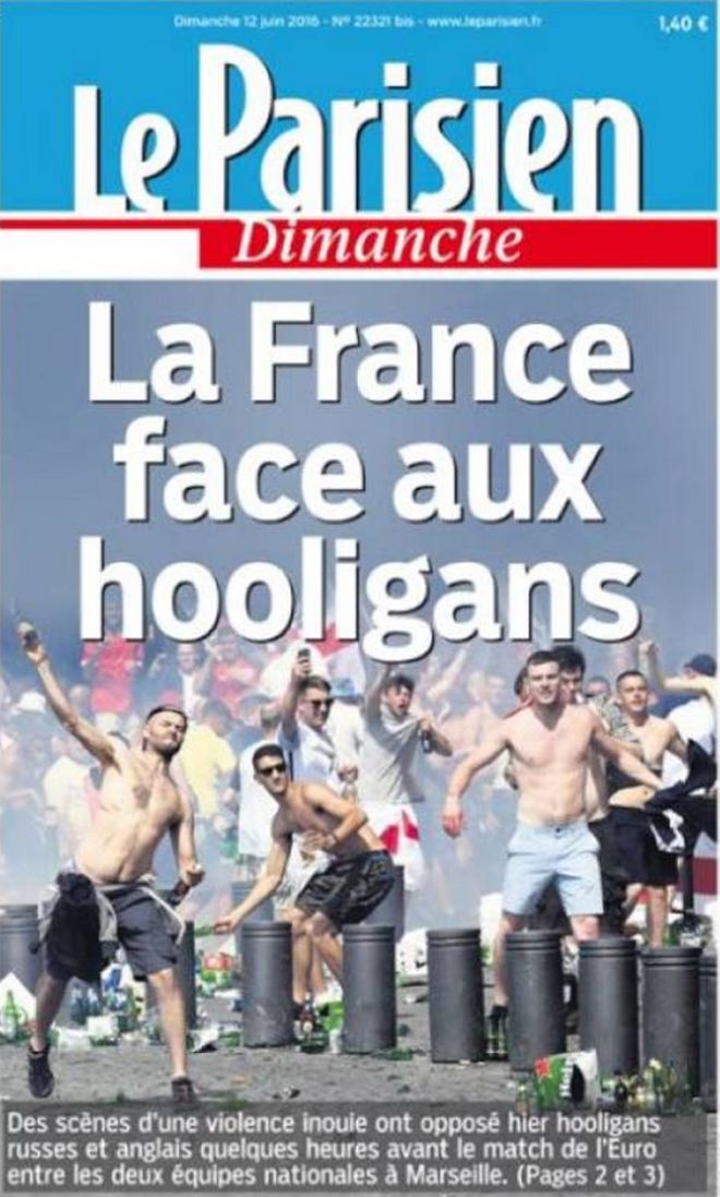 Первая полоса французской газеты Le Parisien