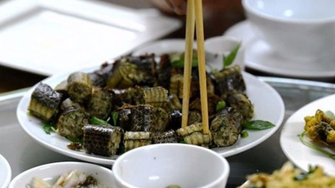 ویتنام میں سانپ کے گوشت کو کھانے کی چیزوں میں بڑا نفیس سمجھا جاتا ہے۔ اس ویڈیو کی چند تصاویر کچھ دیکھنے والوں کے لیے باعث اضطراب ہو سکتی ہیں۔