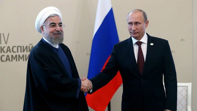 Hassan Rouhani e Vladimir Putin