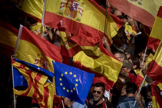 Manifestación a favor de la unidad de España