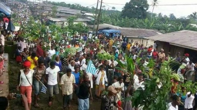 south Cameroon people gather