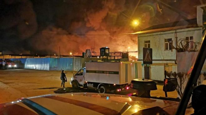 пожар в колонии