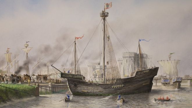 Cómo pudo haber sido el barco de Newport cuando atracó en Newport en el siglo XV