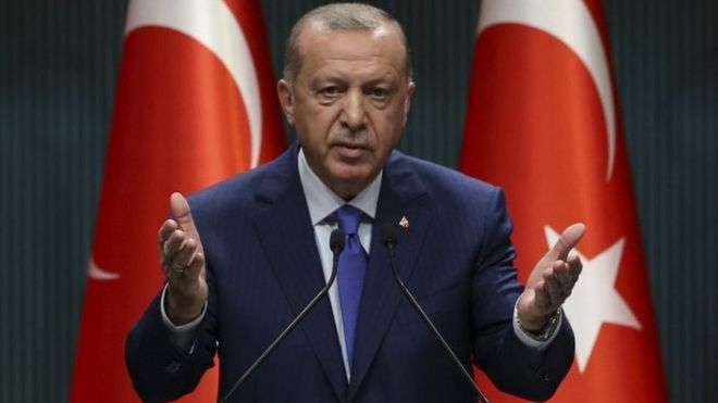 President Erdogan giving speech, 20 Oct 20