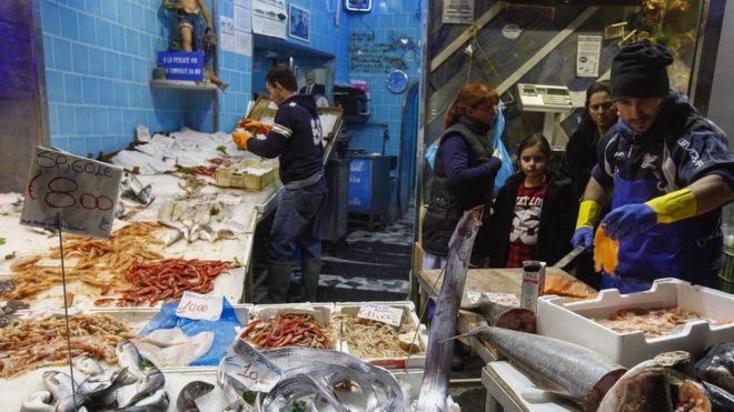 Итальянский рыбный рынок