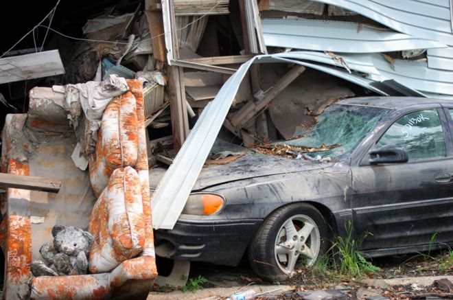 The aftermath of Hurricane Katrina