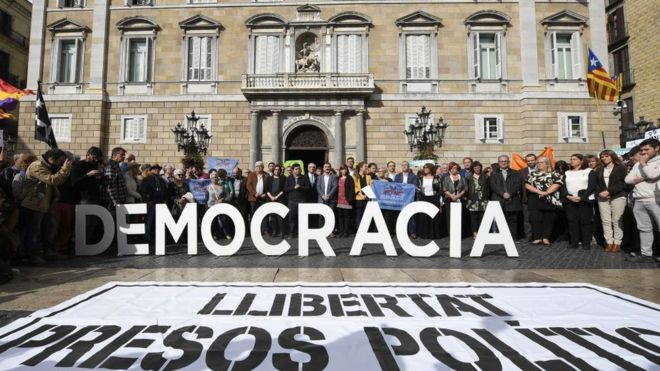 Protesta en Cataluña