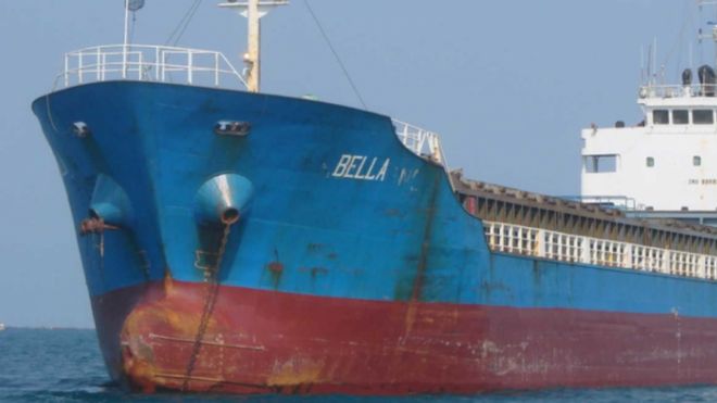 Фотография судна Bella - одного из четырех, с которых была изъята нефть