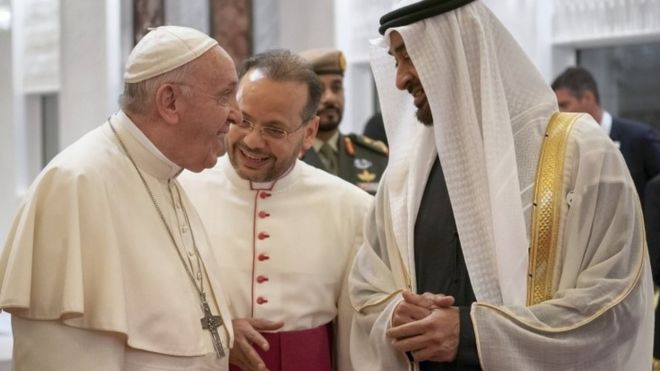 Pope Francis meets Abu Dhabi"s Crown Prince Mohammed bin Zayed Al-Nahyan
