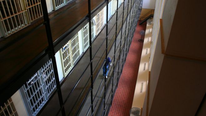 Cells in a state prison in Iowa