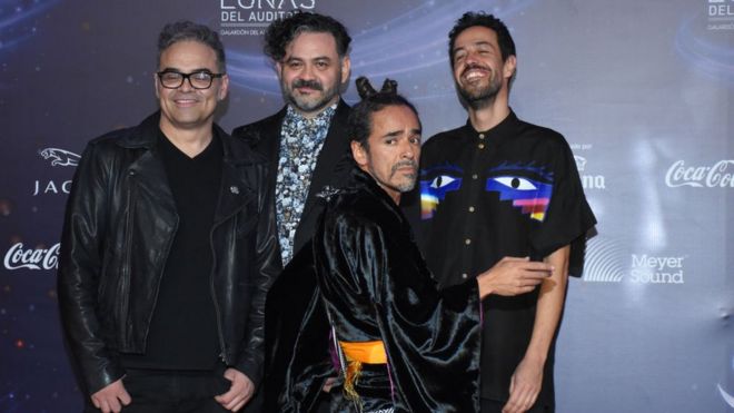 Mexican rock band CafÃ© Tacvba at the Lunas del Auditorio award ceremony in October 2018
