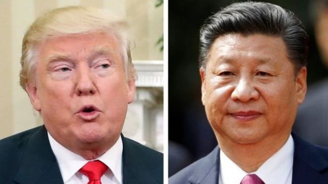 Donald Trump, presidente de EE.UU. y Xi Jinping, presidente de China