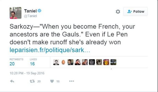 "Даже если Ле Пен не выберет второй тур, она уже выиграла" комментарии @Taniel в Твиттере
