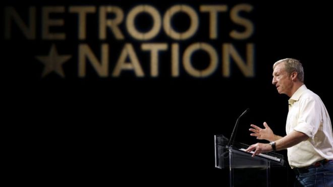 Том Стейер выступает на съезде Netroots Nation