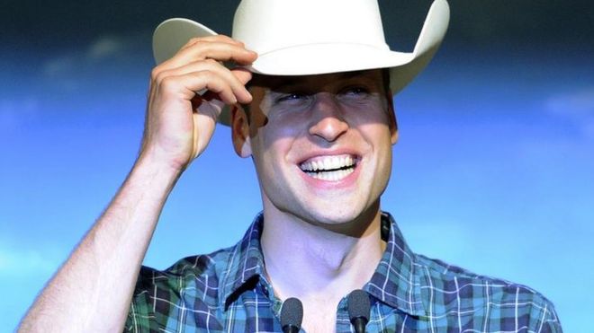 Prince William tips his cowboy hat to Calgary