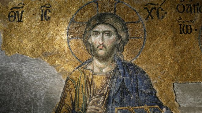 Imagen de Jesus en Santa Sofía, Turquía.