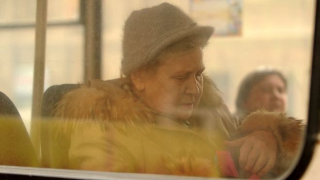 Пенсионерка в автобусе