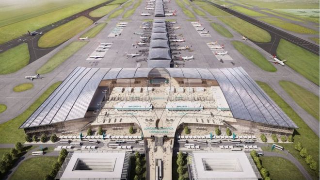 Впечатление художника о планах расширения аэропорта Гатвик