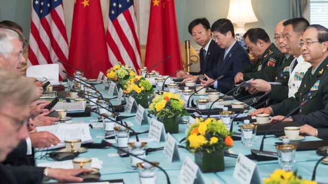 Fang Fenghui в 2017 году на встрече с официальными лицами США