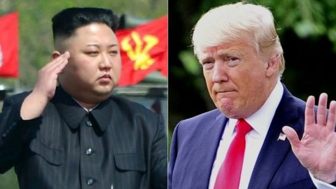 Kuzey Kore lideri Kim Jong-Un ve ABD Başkanı Donald Trump