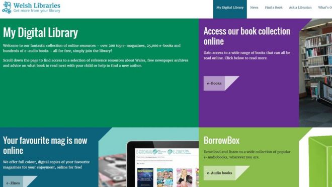 Веб-сайт Уэльской библиотеки