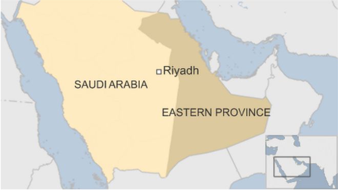 Карта восточной провинции Саудовской Аравии
