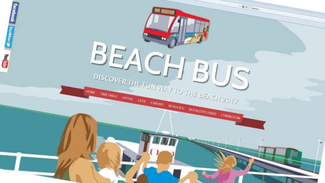 Реклама пляжного автобуса