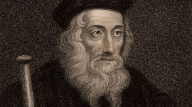 Ilustraciön de John Wycliffe