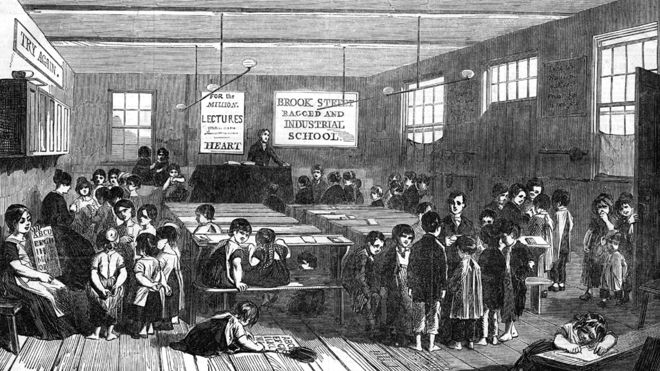 Изображение Рваной и Индустриальной школы Брук-стрит, 1846 (Иллюстрированные лондонские новости)