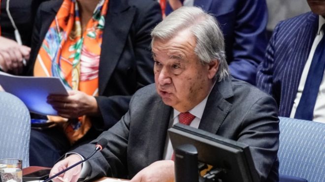 Antonio Guterres en el Consejo de Seguridad