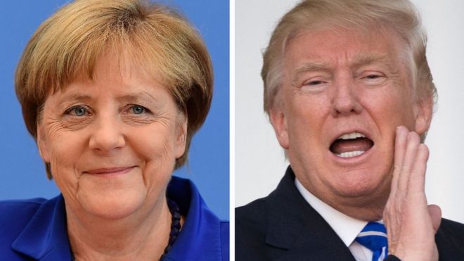Merkel y Trump