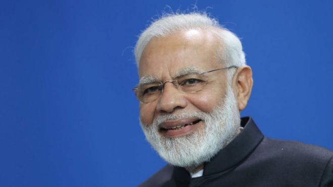 Indian Prime Minister Narendra Modi on 30 May 2017 in Berlin, Germany.