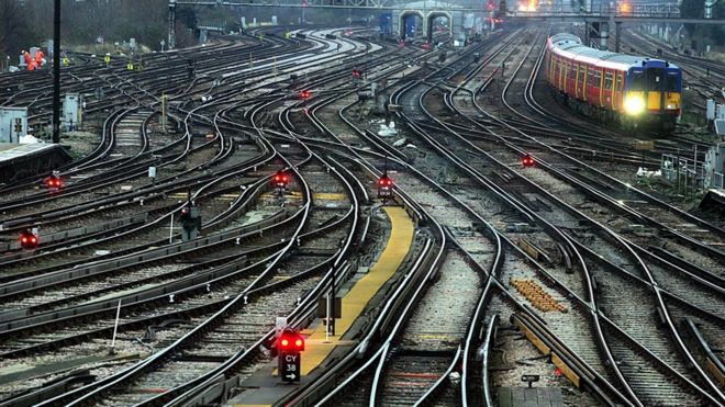 Железнодорожные линии у станции Clapham Junction в Лондоне