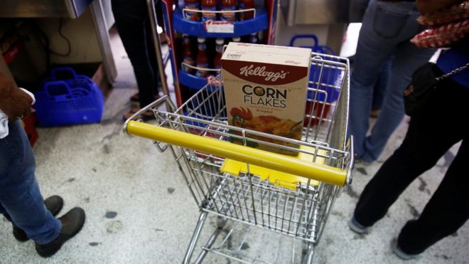 Venezuela statists seize Kellogg cereal factory after closure _101583344_046833348