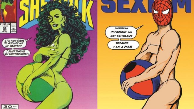Comic cover by Shreya Arora showing an issue of 'The Sensational She-Hulk' (left), with Shreya Arora's reimagination (right)