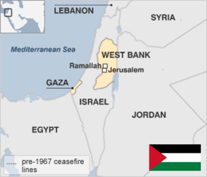 Карта палестинских территорий